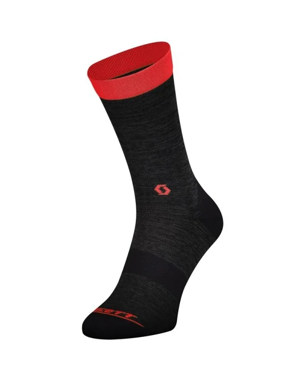 SCOTT - Sock Trail Crew - Dark Grey/Fiery Red/39-41 (M) - 1